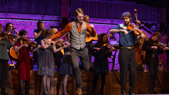 Step dancer Nic Gareiss performing with Childsplay.